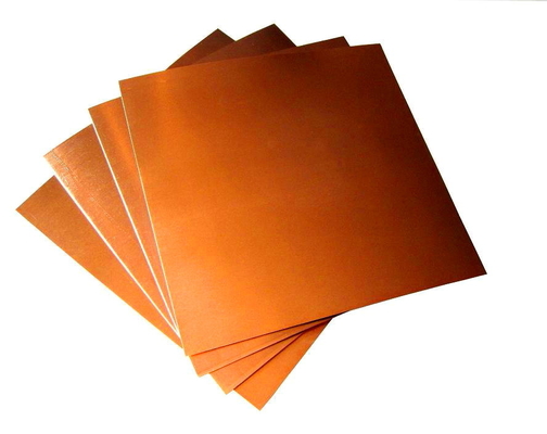 1000*2000 mm feuilles de cuivre décoratives rouge rectangulaire T2 haute résistance à la corrosion