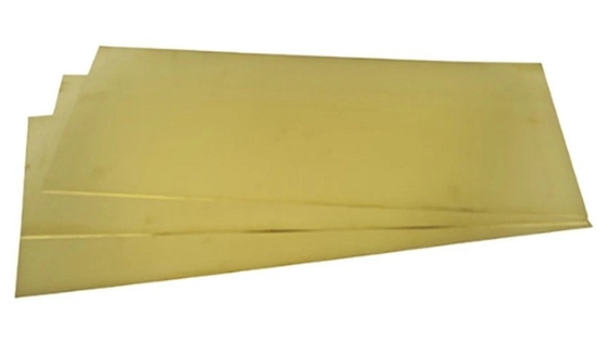 Surface lisse Jaune doré H62 H65 Plaque en laiton pour la décoration