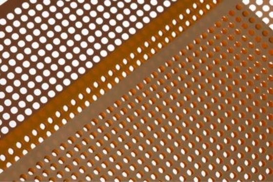 tôle de cuivre 6m perforée de 1m 2m pour les façades de construction décorées