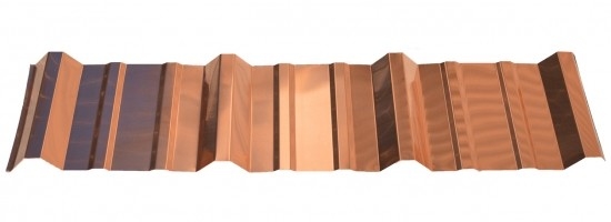 Le cuivre décoratif de C10100 C10200 couvre/panneau de cuivre ondulé
